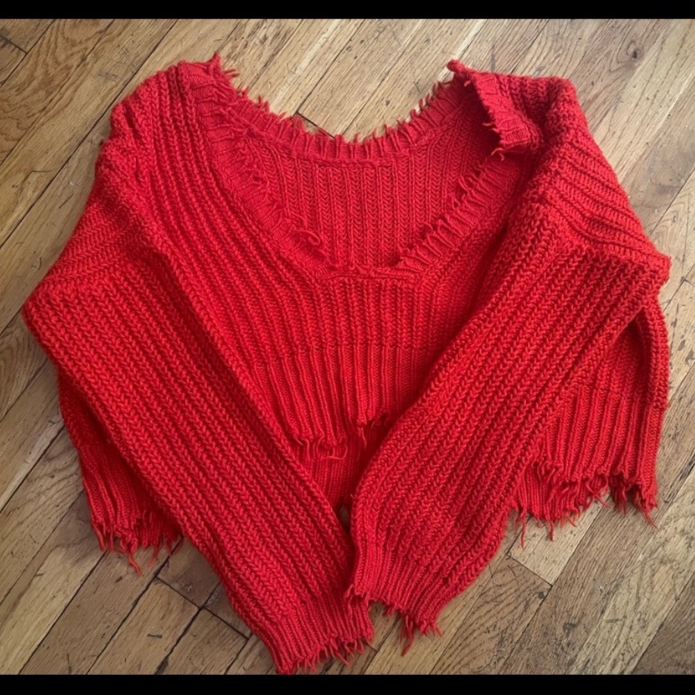 Wildfox cropped knit sweater